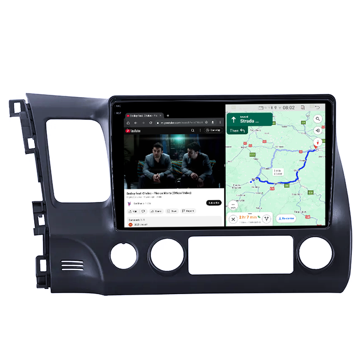 Navigatie dedicata Honda Civic 2006-2011, 4GB RAM 64GB ROM, Procesor Qualcomm Octacore, Android 14, Rezolutie 2K, Display QLED 9", DSP, Carplay&Android Auto, SIM [4]