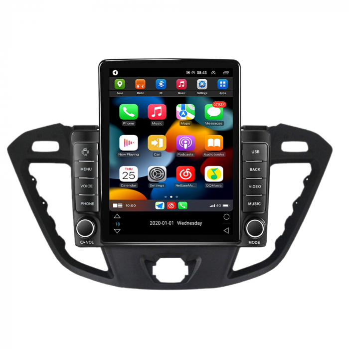 Navigatie dedicata Ford Transit 2013-2018 ,Tesla Style, ANDROID 13,Carplay&Android Auto, 10 inch , 8+128GB, Internet, Aplicatii, Waze, Gps [2]