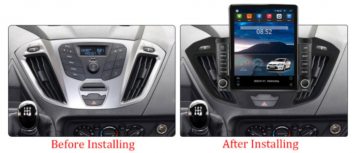 Navigatie dedicata Ford Transit 2013-2018 ,Tesla Style, ANDROID 13,Carplay&Android Auto, 10 inch , 8+128GB, Internet, Aplicatii, Waze, Gps [3]
