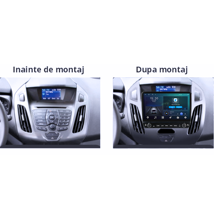 Navigatie dedicata Ford Transit Connect 2015 Tesla cu butoane rotative model 2024, 4GB RAM 64GB ROM, Procesor Quadcore, Android 14, Display QLED 10", DSP, Carplay&Android Auto [5]