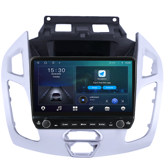 Navigatie dedicata Ford Transit Connect 2015 Tesla cu butoane rotative model 2024, 4GB RAM 64GB ROM, Procesor Quadcore, Android 14, Display QLED 10", DSP, Carplay&Android Auto [7]