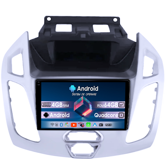 Navigatie dedicata Ford Transit Connect 2015, 4GB RAM 64GB ROM, Quadcore, Android 14, Display QLED 1K 9", DSP, Carplay&Android Auto, Suport camere AHD [1]