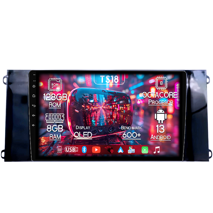 Navigatie dedicata Ford Transit PRO 2022, 8GB RAM 128GB ROM, Octacore, Platforma TS18, Android 13, Display QLED 9”, Suporta camera 360º, DSP, Carplay&Android Auto, SIM 4G, Ventilator Activ [1]