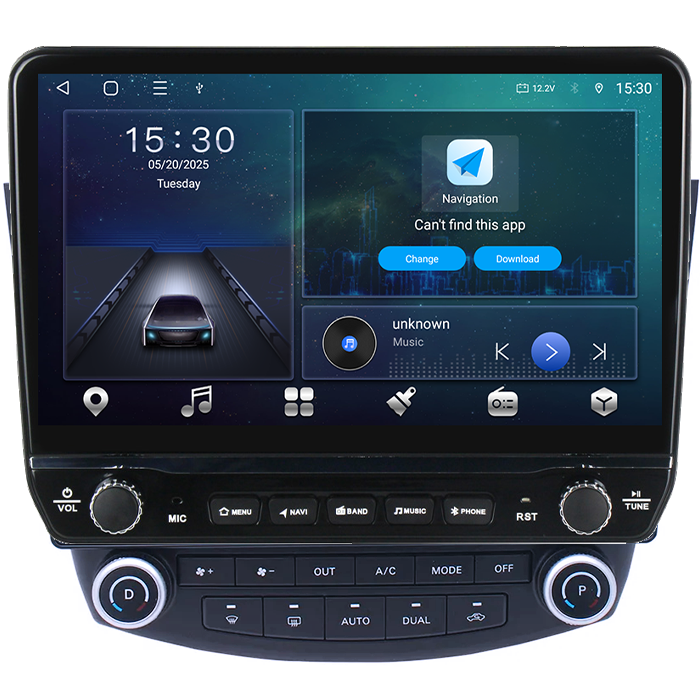 Navigatie dedicata Honda Accord 7 2003-2008 Tesla cu butoane rotative model 2024, 4GB RAM 64GB ROM, Procesor Quadcore, Android 14, Display QLED 10", DSP, Carplay&Android Auto [7]