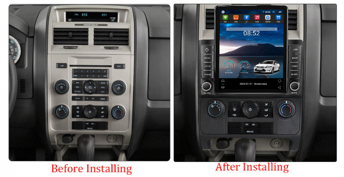 Navigatie dedicata Fusion Mondeo 2009-2012 ,Tesla Style, ANDROID 13,Carplay&Android Auto, 10 inch , 8+128GB, Internet, Aplicatii, Waze, Gps [3]