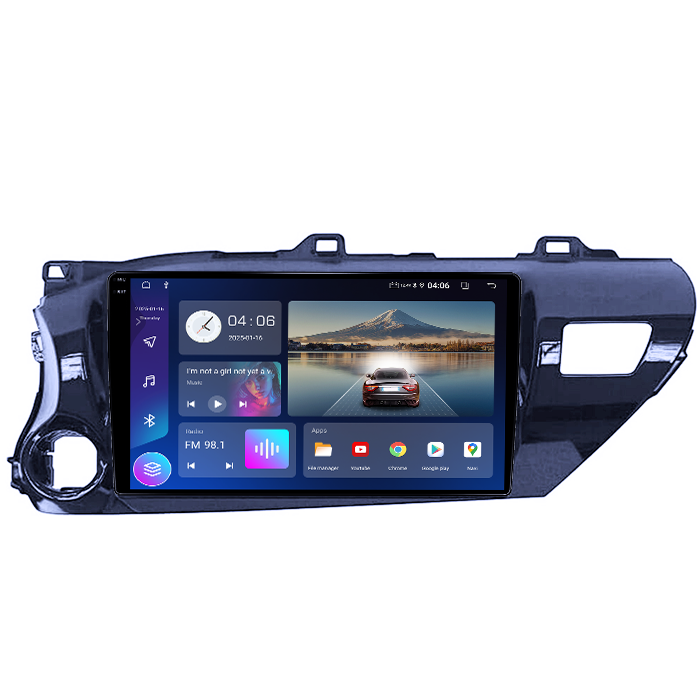 Navigatie dedicata Hilux 2016, 4GB RAM 64GB ROM, Quadcore, Android 14, Display QLED 1K, 9", DSP, Carplay&Android Auto, Suport camere AHD [2]