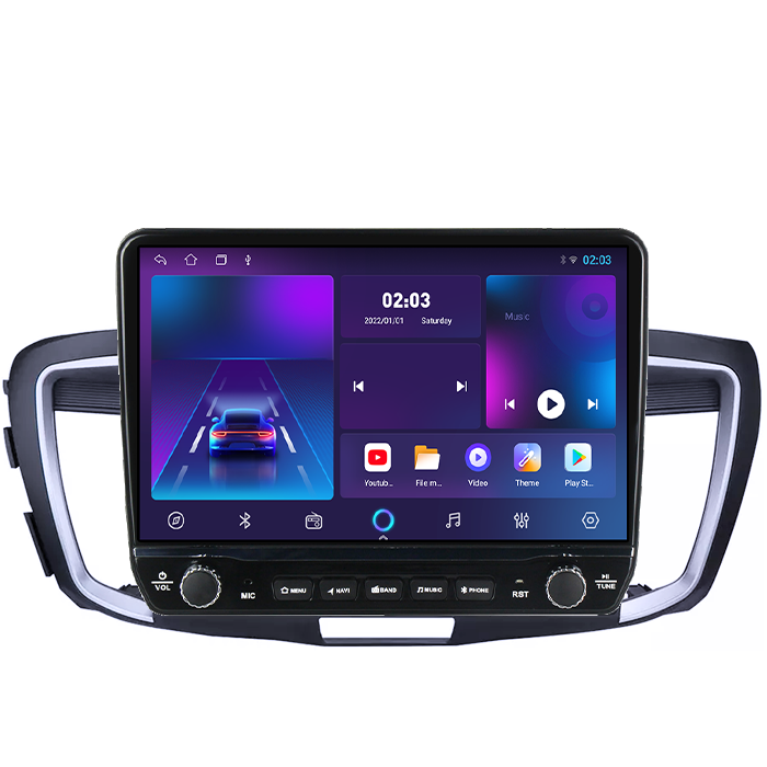 Navigatie dedicata Honda Accord 9 2014-2017 Tesla cu butoane rotative model 2024, 4GB RAM 64GB ROM, Procesor Quadcore, Android 14, Display QLED 10", DSP, Carplay&Android Auto [5]