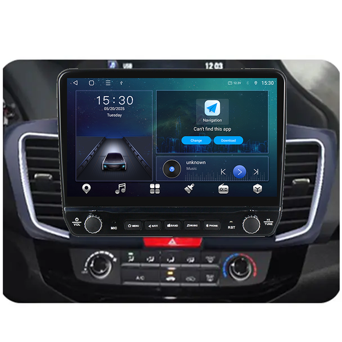 Navigatie dedicata Honda Accord 9 2014-2017 Tesla cu butoane rotative model 2024, 4GB RAM 64GB ROM, Procesor Quadcore, Android 14, Display QLED 10", DSP, Carplay&Android Auto [7]