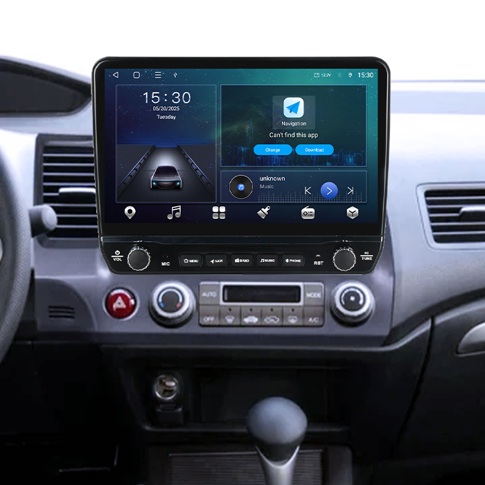 Navigatie dedicata Honda Civic 2006-2011 Tesla cu butoane rotative model 2024, 4GB RAM 64GB ROM, Procesor Quadcore, Android 14, Display QLED 10", DSP, Carplay&Android Auto [7]