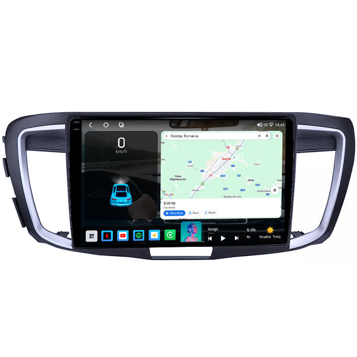 Navigatie dedicata Honda Accord 9th 2014-2017, 4GB RAM 64GB ROM, Octacore, Android 14, Display QLED 1K 9", Carplay&Android Auto, SIM 4G, Ventilator Activ [2]