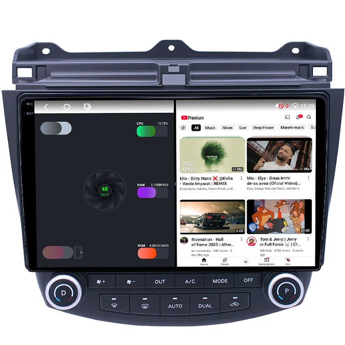 Navigatie dedicata HONDA ACCORD VII 2003 – 2008, 4GB RAM 64GB ROM, Octacore, Android 14, Display QLED 1K 9", Carplay&Android Auto, SIM 4G, Ventilator Activ [3]
