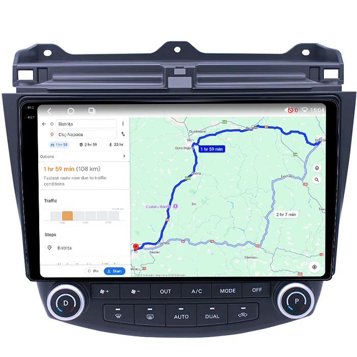 Navigatie dedicata HONDA ACCORD VII 2003 – 2008, 4GB RAM 64GB ROM, Octacore, Android 14, Display QLED 1K 9", Carplay&Android Auto, SIM 4G, Ventilator Activ [5]