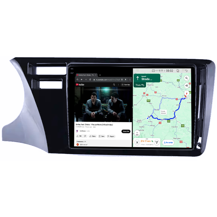 Navigatie dedicata Honda City 2014, 4GB RAM 64GB ROM, Quadcore, Android 14, Display QLED 1K 9", DSP, Carplay&Android Auto, Suport camere AHD [4]