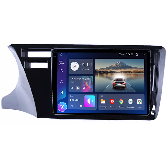 Navigatie dedicata Honda City 2014, 4GB RAM 64GB ROM, Quadcore, Android 14, Display QLED 1K 9", DSP, Carplay&Android Auto, Suport camere AHD [2]