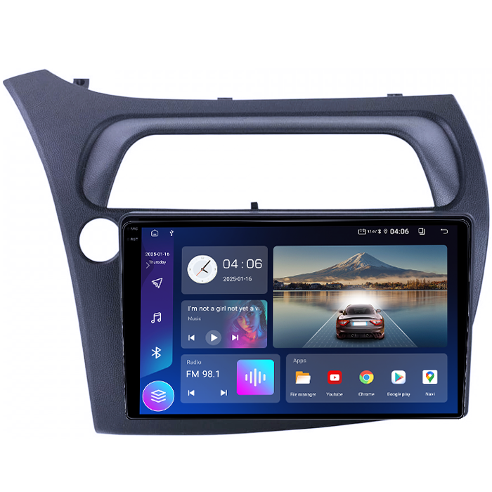 Navigatie dedicata Honda Civic 2005-2011, 4GB RAM 64GB ROM, Quadcore, Android 14, Display QLED 1K 9", DSP, Carplay&Android Auto, Suport camere AHD [2]