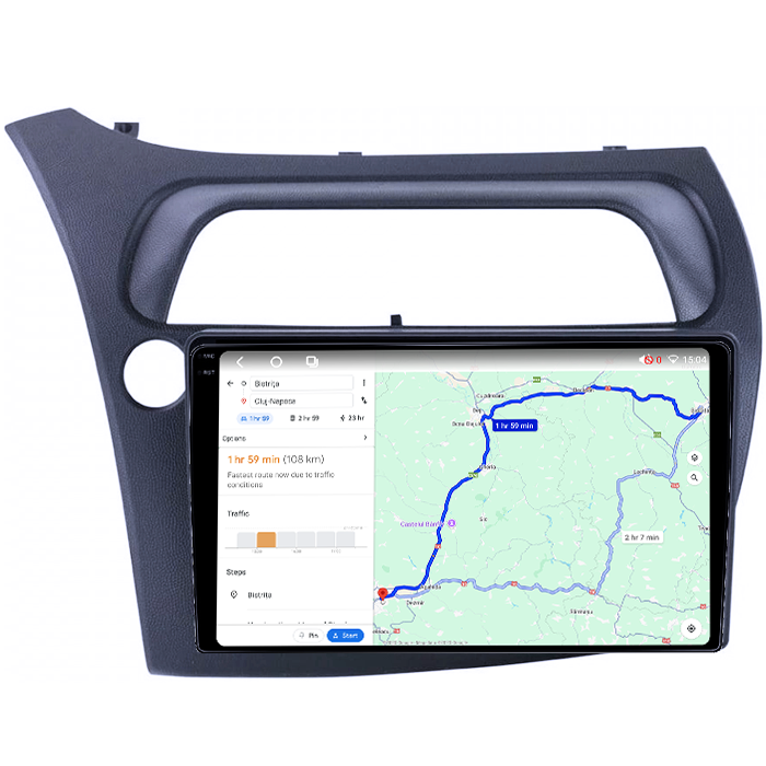Navigatie dedicata Honda Civic 2005-2011, 4GB RAM 64GB ROM, Procesor Qualcomm Octacore, Android 14, Rezolutie 2K, Display QLED 9", DSP, Carplay&Android Auto, SIM 4G [6]