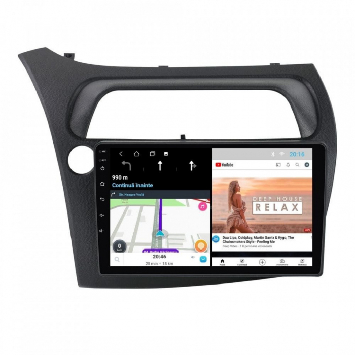 Navigatie dedicata Honda Civic 2005-2011, 4 GB RAM 32 ROM, Android 13, Display QLED, 9", DSP, Carplay, Android Auto, Internet, Youtube , Waze , Wi Fi , Usb , Bluetooth [4]