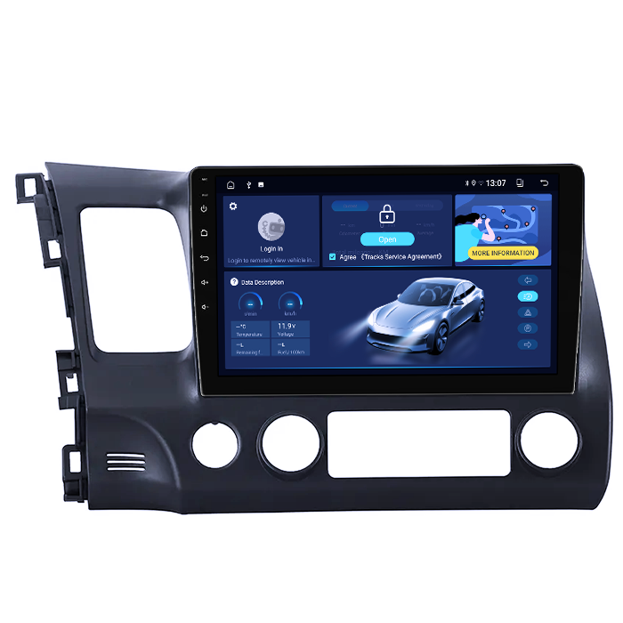 Navigatie dedicata Honda Civic 2006-2011, 8GB RAM 128GB ROM, Octacore, Platforma TS18, Android 13, Display QLED 10.2”, Suporta camera 360º, DSP, Carplay&Android Auto, SIM 4G, Ventilator Activ [2]