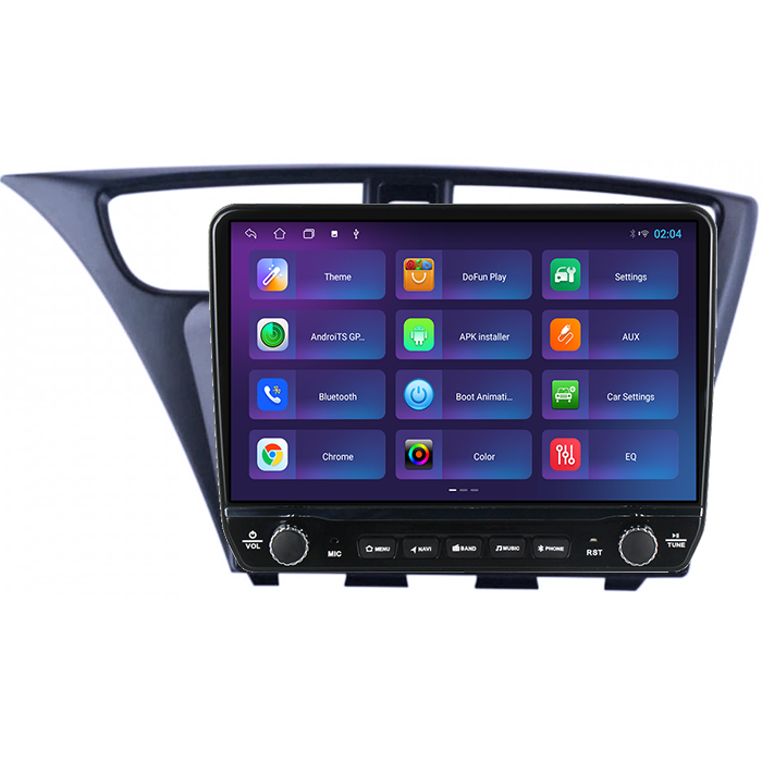 Navigatie dedicata Honda Civic 2011-2015 Tesla cu butoane rotative model 2024, 4GB RAM 64GB ROM, Procesor Quadcore, Android 14, Display QLED 10", DSP, Carplay&Android Auto [4]