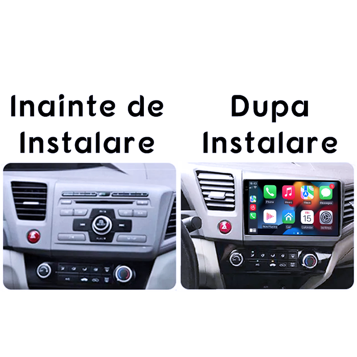 Navigatie dedicata Honda Civic 2011-2015, 4GB RAM 64GB ROM, Procesor Qualcomm Octacore, Android 14, Rezolutie 2K, Display QLED 9", DSP, Carplay&Android Auto, SIM 4G [7]