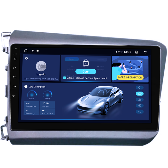 Navigatie dedicata Honda Civic ( 2011 - 2015 ), 8GB RAM 128GB ROM, Octacore, Platforma TS18, Android 13, Display QLED 9”, Suporta camera 360º, DSP, Carplay&Android Auto, SIM 4G, Ventilator Activ [2]