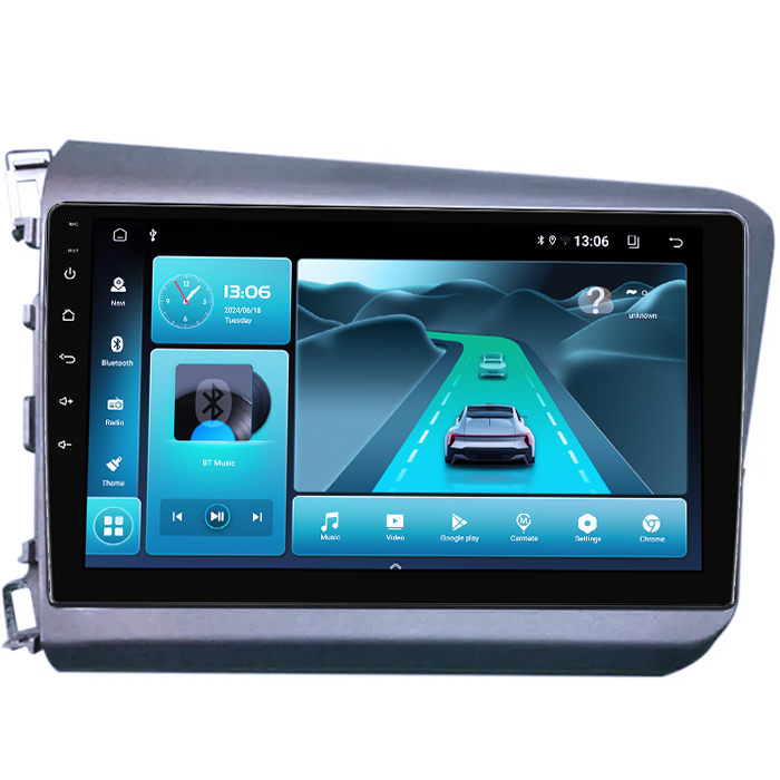 Navigatie dedicata Honda Civic ( 2011 - 2015 ), 8GB RAM 128GB ROM, Octacore, Platforma TS18, Android 13, Display QLED 9”, Suporta camera 360º, DSP, Carplay&Android Auto, SIM 4G, Ventilator Activ [3]