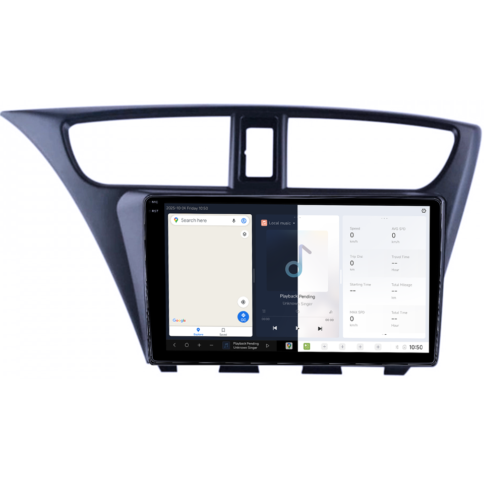 Navigatie dedicata Honda Civic IX Hatchback 2011-2015, DUDU3, 4GB RAM 64GB ROM, Octacore, Platforma 8581, Android, Display QLED 9", DSP, Carplay&AndroidAuto [2]