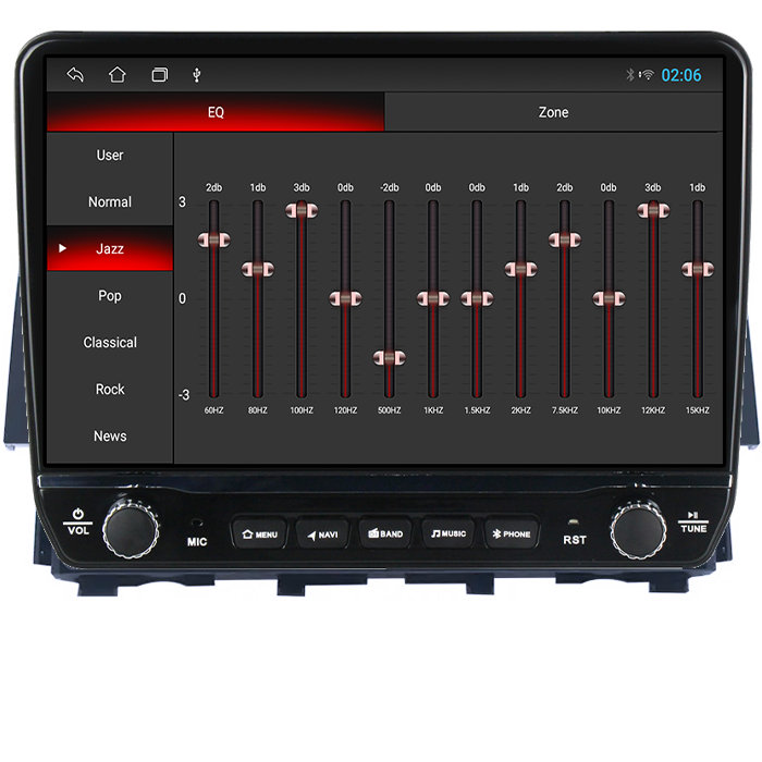 Navigatie dedicata Honda Civic (2016+) Tesla cu butoane rotative model 2024, 4GB RAM 64GB ROM, Procesor Quadcore, Android 14, Display QLED 10", DSP, Carplay&Android Auto [2]