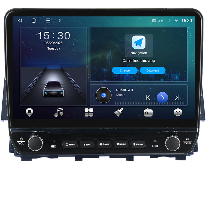 Navigatie dedicata Honda Civic (2016+) Tesla cu butoane rotative model 2024, 4GB RAM 64GB ROM, Procesor Quadcore, Android 14, Display QLED 10", DSP, Carplay&Android Auto [7]