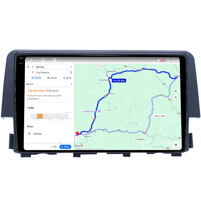 Navigatie dedicata Honda Civic 2016-2020, 4GB RAM 64GB ROM, Octacore, Android 14, Display QLED 1K 9", Carplay&Android Auto, SIM 4G, Ventilator Activ [5]