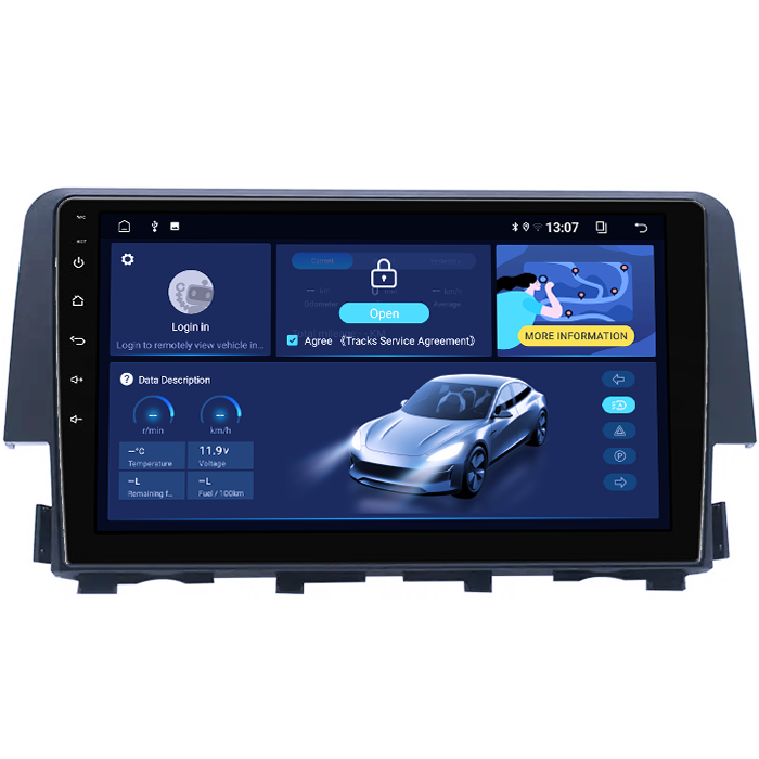 Navigatie dedicata Honda Civic ( 2016 - 2020 ), 8GB RAM 128GB ROM, Octacore, Platforma TS18, Android 13, Display QLED 9”, Suporta camera 360º, DSP, Carplay&Android Auto, SIM 4G, Ventilator Activ [2]