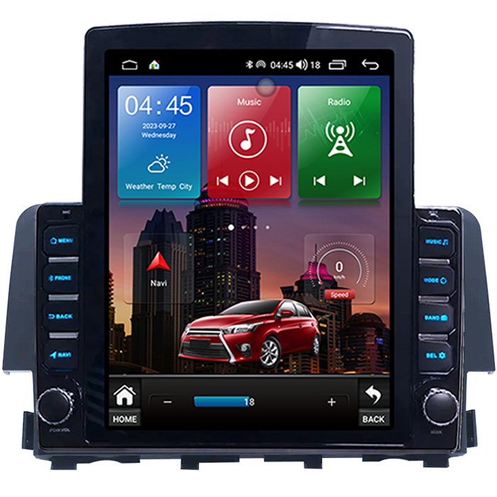 Navigatie dedicata Honda Civic (2016+) Tesla Style, 4GB RAM 64GB ROM, Procesor Quadcore, Android 14, Display QLED 10", DSP, Carplay&Android Auto                     [5]