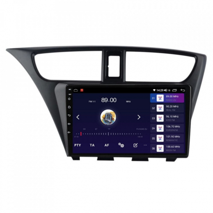 Navigatie dedicata Honda Civic IX Hatchback 2011-2015, 4 GB RAM 32 ROM, Android 13, Display QLED, 9", DSP, Carplay, Android Auto, Internet, Youtube , Waze , Wi Fi , Usb , Bluetooth [3]