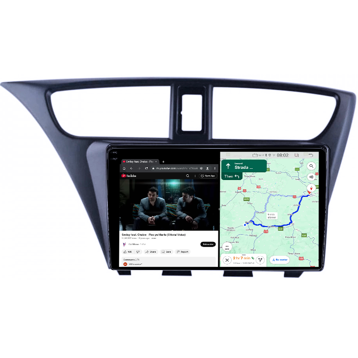 Navigatie dedicata Honda Civic IX Hatchback 2011-2015, 4GB RAM 64GB ROM, Quadcore, Android 14, Display QLED 1K 9", DSP, Carplay&Android Auto, Suport camere AHD [4]