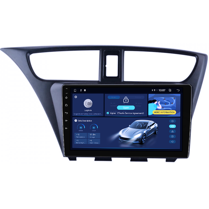 Navigatie dedicata Honda Civic IX Hatchback 2011 - 2015, 8GB RAM 128GB ROM, Octacore, Platforma TS18, Android 13, Display QLED 9”, Suporta camera 360º, DSP, Carplay&Android Auto, SIM 4G, Ventilator Ac [2]
