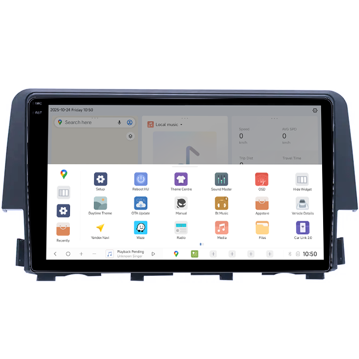 Navigatie dedicata Honda Civic 2016-2020, DUDU3, 4GB RAM 64GB ROM, Octacore, Platforma 8581, Android, Display QLED 9", DSP, Carplay&AndroidAuto [3]
