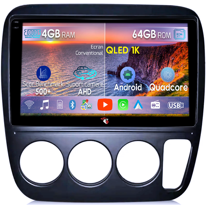 Navigatie dedicata Honda CR-V 1998, 4GB RAM 64GB ROM, Octacore, Android 14, Display QLED 1K 9", Carplay&Android Auto, SIM 4G, Ventilator Activ [1]