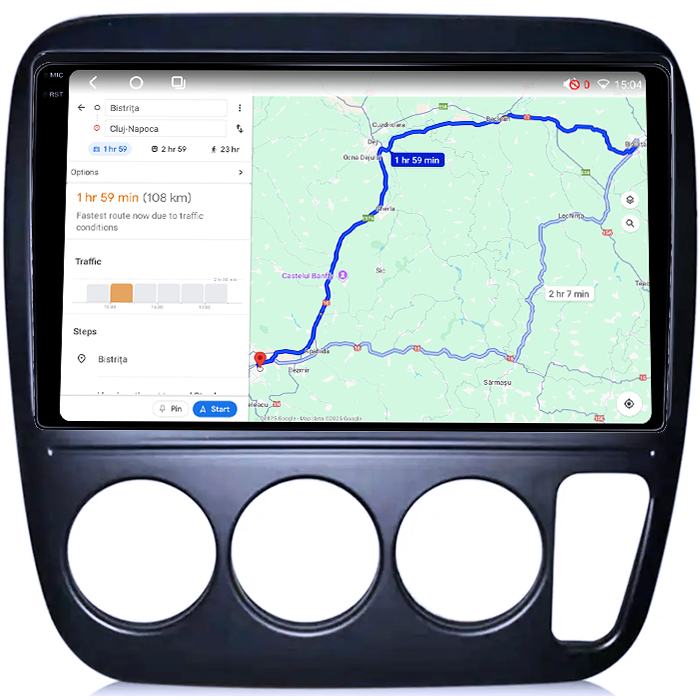 Navigatie dedicata Honda CR-V 1998, 4GB RAM 64GB ROM, Octacore, Android 14, Display QLED 1K 9", Carplay&Android Auto, SIM 4G, Ventilator Activ [5]