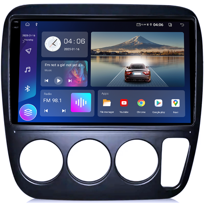 Navigatie dedicata Honda CR-V 1998, 4GB RAM 64GB ROM, Quadcore, Android 14, Display QLED 1K 9", DSP, Carplay&Android Auto, Suport camere AHD [2]