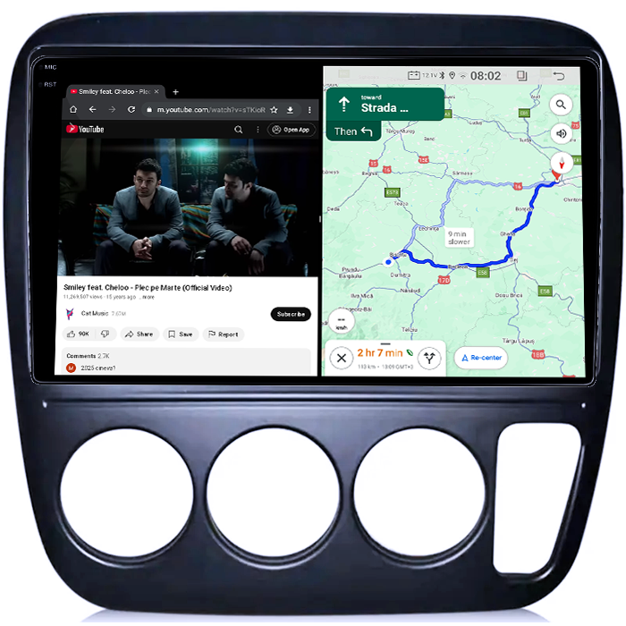 Navigatie dedicata Honda CR-V 1998, 4GB RAM 64GB ROM, Quadcore, Android 14, Display QLED 1K 9", DSP, Carplay&Android Auto, Suport camere AHD [4]
