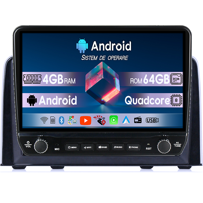 Navigatie dedicata Honda CR-V 2016-2018 Tesla cu butoane rotative model 2024, 4GB RAM 64GB ROM, Procesor Quadcore, Android 14, Display QLED 10", DSP, Carplay&Android Auto [1]