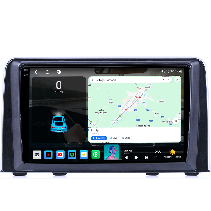 Navigatie dedicata Honda CR-V 2016-2018, 4GB RAM 64GB ROM, Octacore, Android 14, Display QLED 1K 9", Carplay&Android Auto, SIM 4G, Ventilator Activ [2]