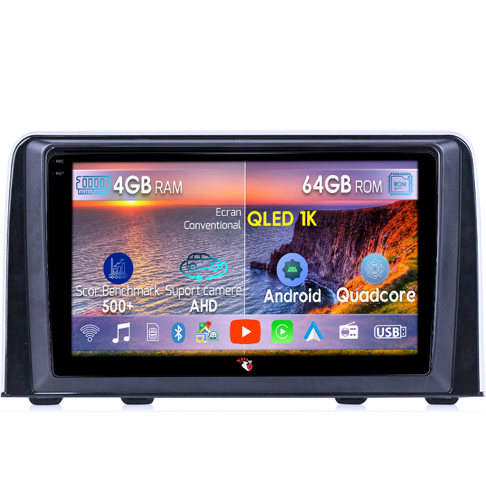 Navigatie dedicata Honda CR-V 2016-2018, 4GB RAM 64GB ROM, Octacore, Android 14, Display QLED 1K 9", Carplay&Android Auto, SIM 4G, Ventilator Activ [1]