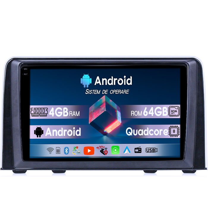 Navigatie dedicata Honda CR-V 2016-2018, 4GB RAM 64GB ROM, Quadcore, Android 14, Display QLED 1K 9", DSP, Carplay&Android Auto, Suport camere AHD [1]