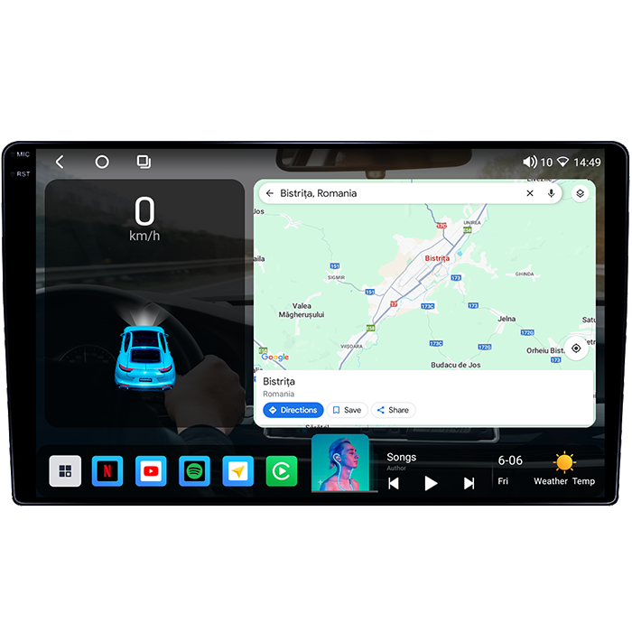 Navigatie dedicata Honda CR-V 2022+, 4GB RAM 64GB ROM, Octacore, Android 14, Display QLED 1K 9", Carplay&Android Auto, SIM 4G, Ventilator Activ [2]