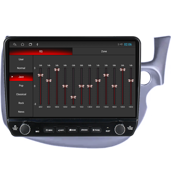 Navigatie dedicata Honda Fit 2008-2013 Tesla cu butoane rotative model 2024, 4GB RAM 64GB ROM, Procesor Quadcore, Android 14, Display QLED 10", DSP, Carplay&Android Auto [2]