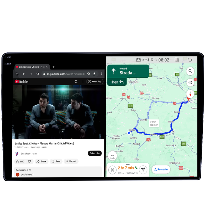 Navigatie dedicata Honda CR-V II 2001-2006, 4GB RAM 64GB ROM, Quadcore, Android 14, Display QLED 1K 9", DSP, Carplay&Android Auto, Suport camere AHD [4]
