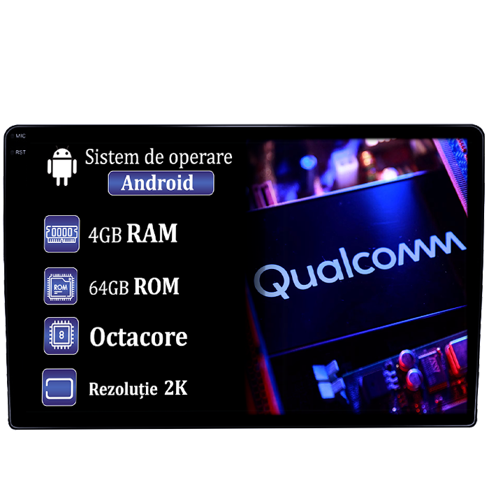 Navigatie dedicata Honda CR-V II 2001-2006, 4GB RAM 64GB ROM, Procesor Qualcomm Octacore, Android 14, Rezolutie 2K, Display QLED 9", DSP, Carplay&Android Auto, SIM 4G [1]
