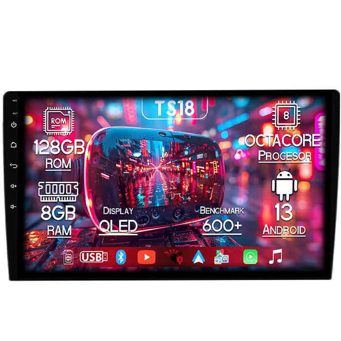Navigatie dedicata Honda CR-V II 2001-2006, 8GB RAM 128GB ROM, Octacore, Platforma TS18, Android 13, Display QLED 9”, Suporta camera 360º, DSP, Carplay&Android Auto, SIM 4G, Ventilator Activ [1]