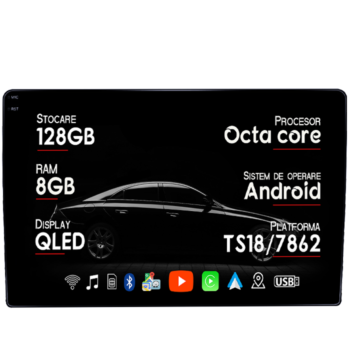 Navigatie dedicata Suzuki Celerio 2014+, 8GB RAM 128GB ROM, Octacore, Platforma TS18, Android 14, Display QLED 9", Suporta camera 360", DSP, Carplay&Android Auto, SIM 4G, Ventilator Activ [1]